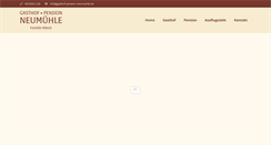 Desktop Screenshot of gasthof-pension-neumuehle.de