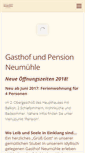 Mobile Screenshot of gasthof-pension-neumuehle.de